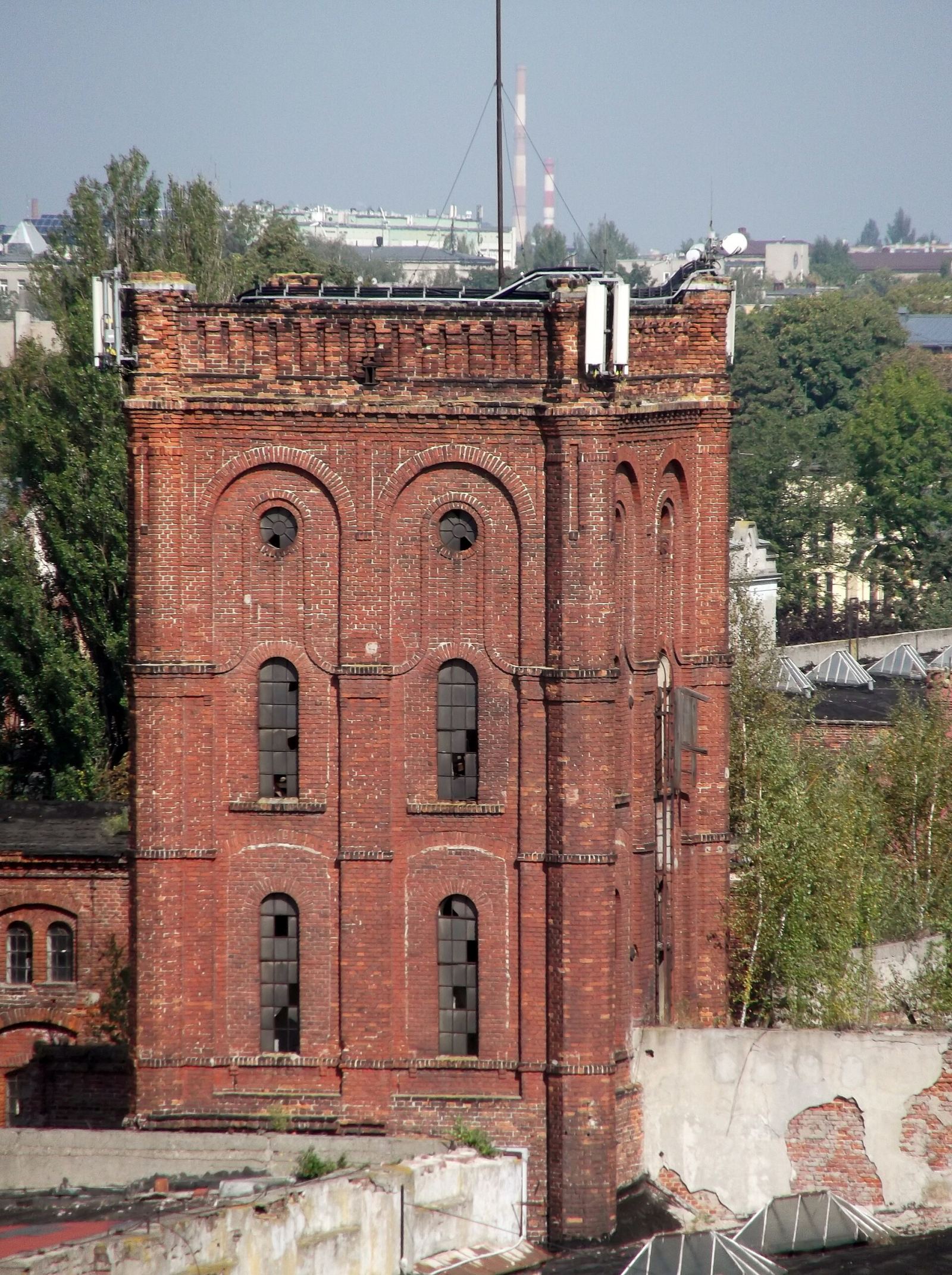 Budynek apretury z wieżą ciśnień, Łódź