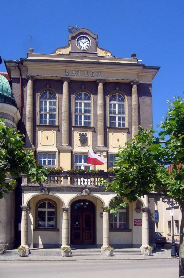 Elewacja południowa i wschodnia budynku ratusza, Pszczyna