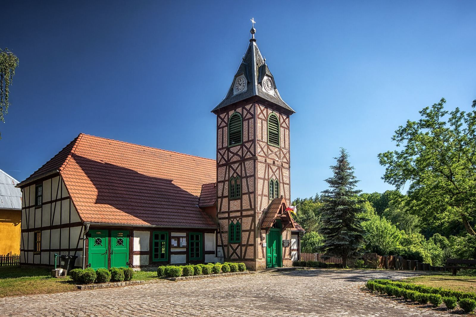 Kościół ewangelicki, ob. rzymskokatolicki filialny pw. Przemienienia Pańskiego, Santoczno